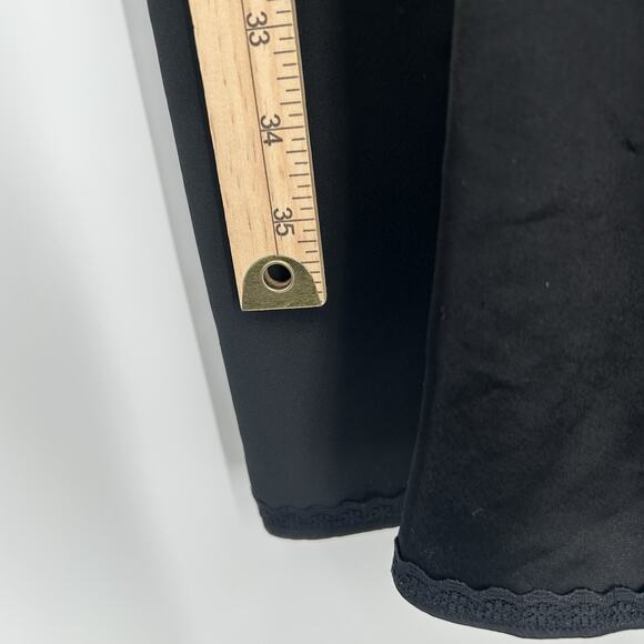 ATLEIN COLLECTIVE Black Lace Up Front Satin Midi Dress Womens XS 0 2 RTR FLAW - Picture 15 of 16